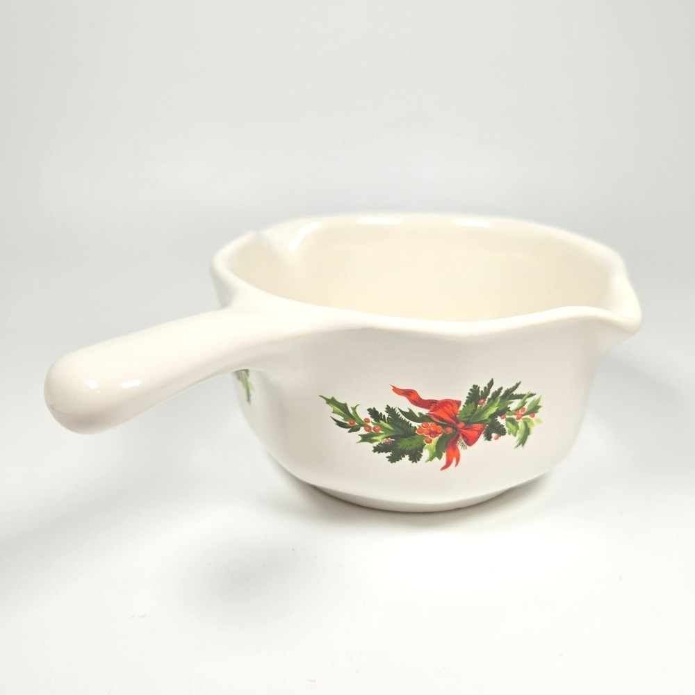 Vintage Pfaltzgraff Christmas Heritage Potpourri Butter Sauce Dish Bowl‎ Retired
